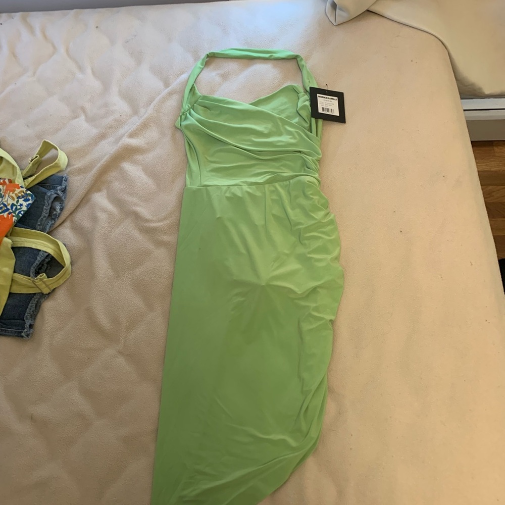 Lime Green Halter Dress